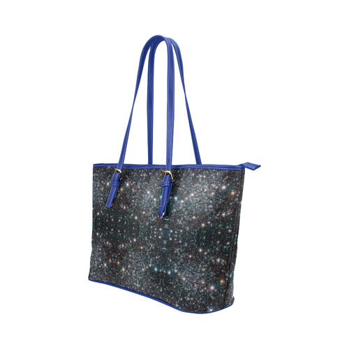 NASA: Heavy Metal Stars Cluster Astronomy Abstract Leather Tote Bag/Large (Model 1651)