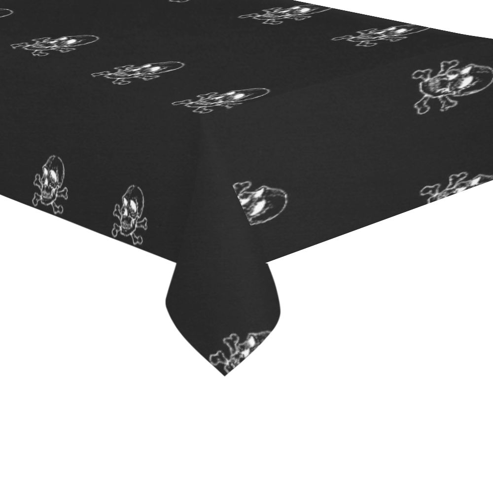 Skull 816 (Halloween) pattern Cotton Linen Tablecloth 60"x 104"