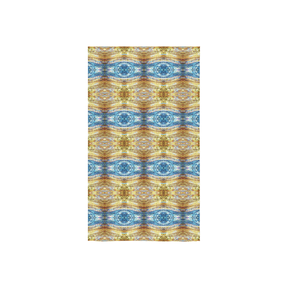 Gold and Blue Elegant Pattern Custom Towel 16"x28"