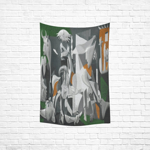 My Picassso Serie : Guernica Cotton Linen Wall Tapestry 40"x 60"