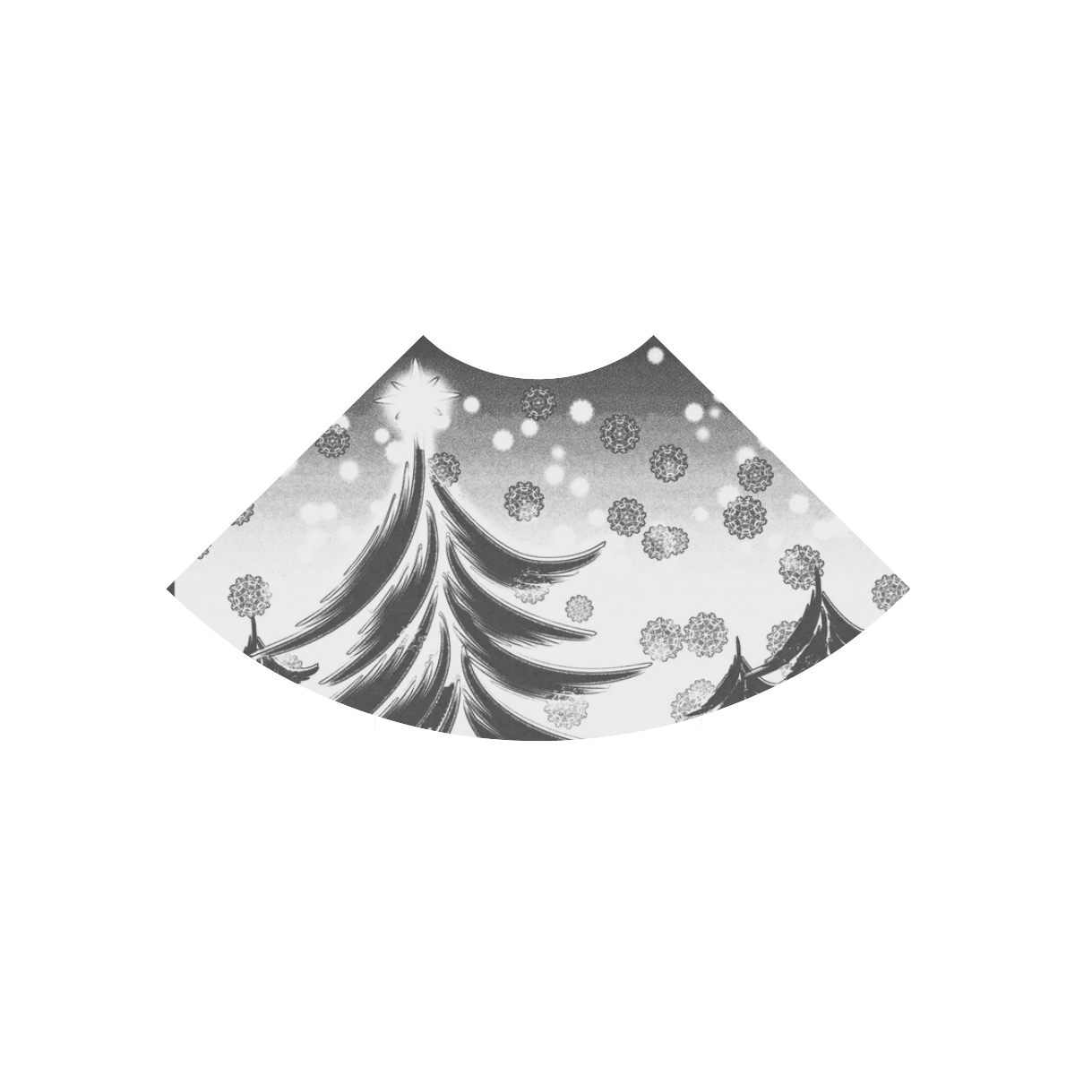 Christmas Trees and Snowflakes Chalkboard Atalanta Casual Sundress(Model D04)