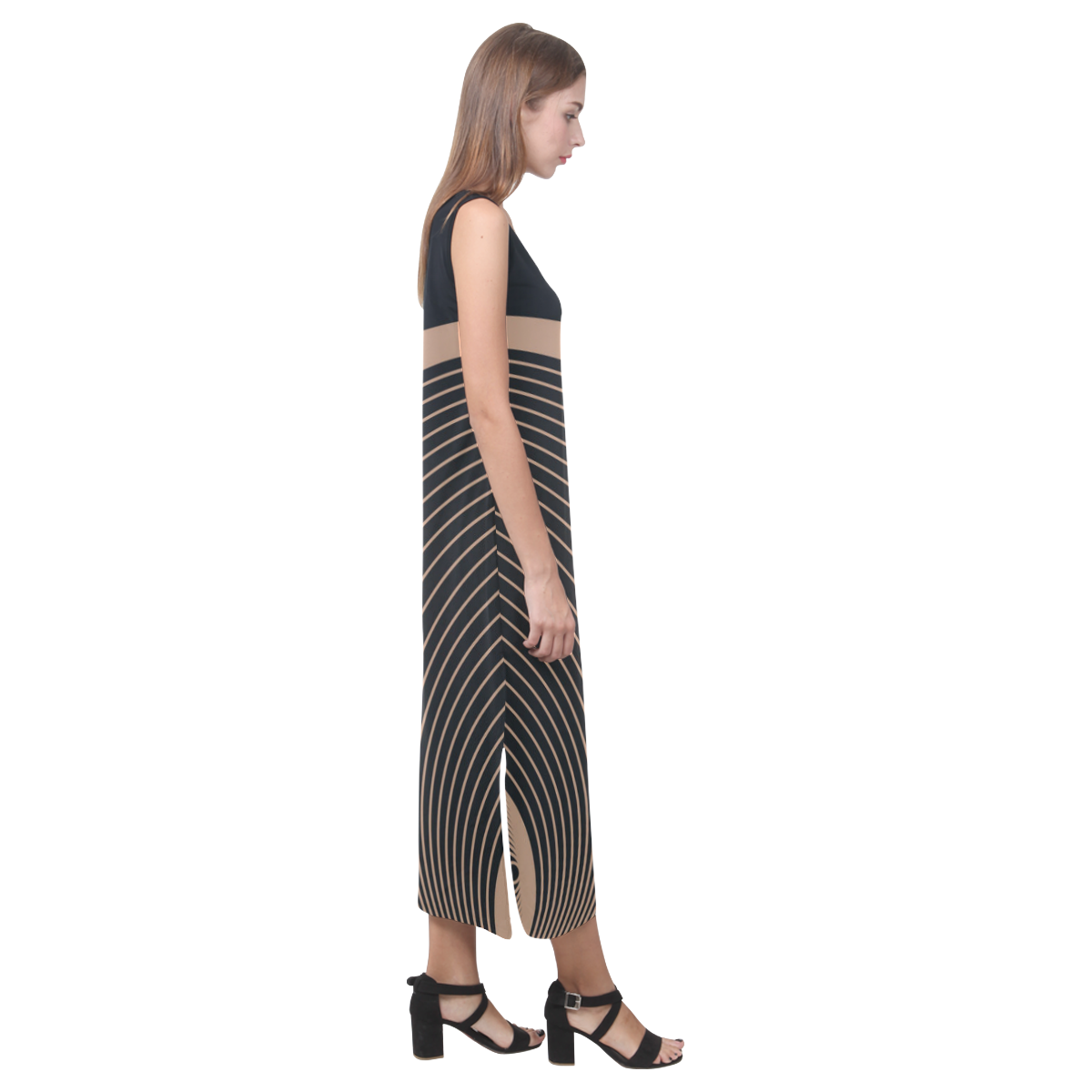 Space and Time Phaedra Sleeveless Open Fork Long Dress (Model D08)