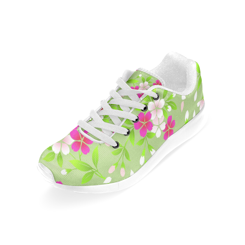 Holiday Vintage Japanese Floral Pattern Women’s Running Shoes (Model 020)