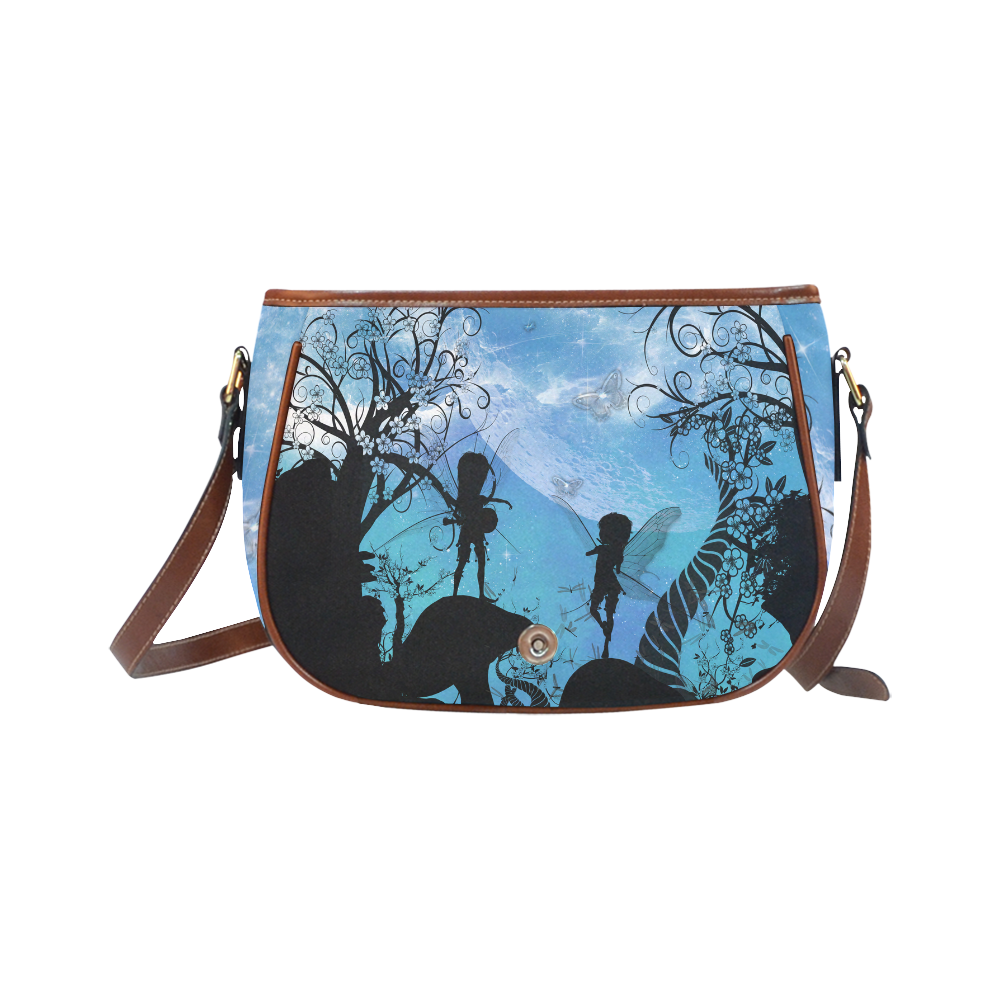 Flying fairy in the dark night Saddle Bag/Small (Model 1649) Full Customization