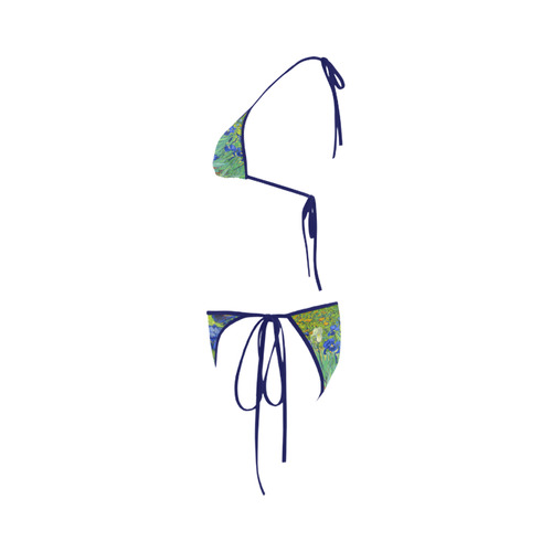 Van Gogh Irises Fine Floral Art Custom Bikini Swimsuit