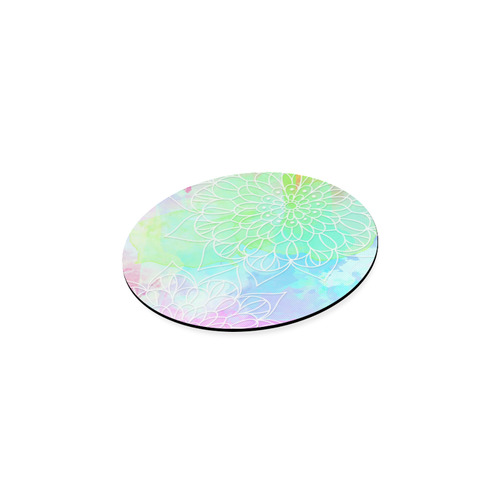 Beautiful Pastel Watercolor Mandala Round Coaster