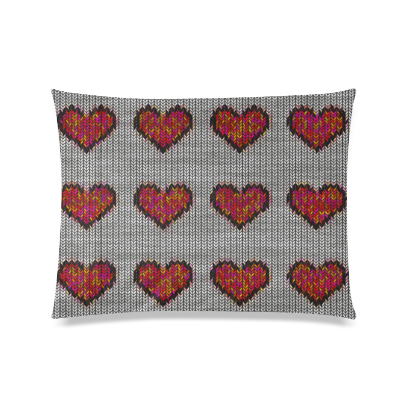 heart pattern Custom Zippered Pillow Case 20"x26"(Twin Sides)