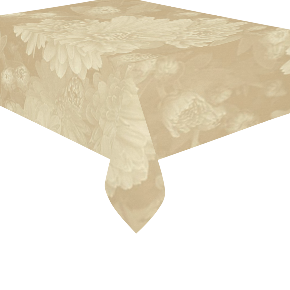 soft floral dreams C Cotton Linen Tablecloth 60"x 84"