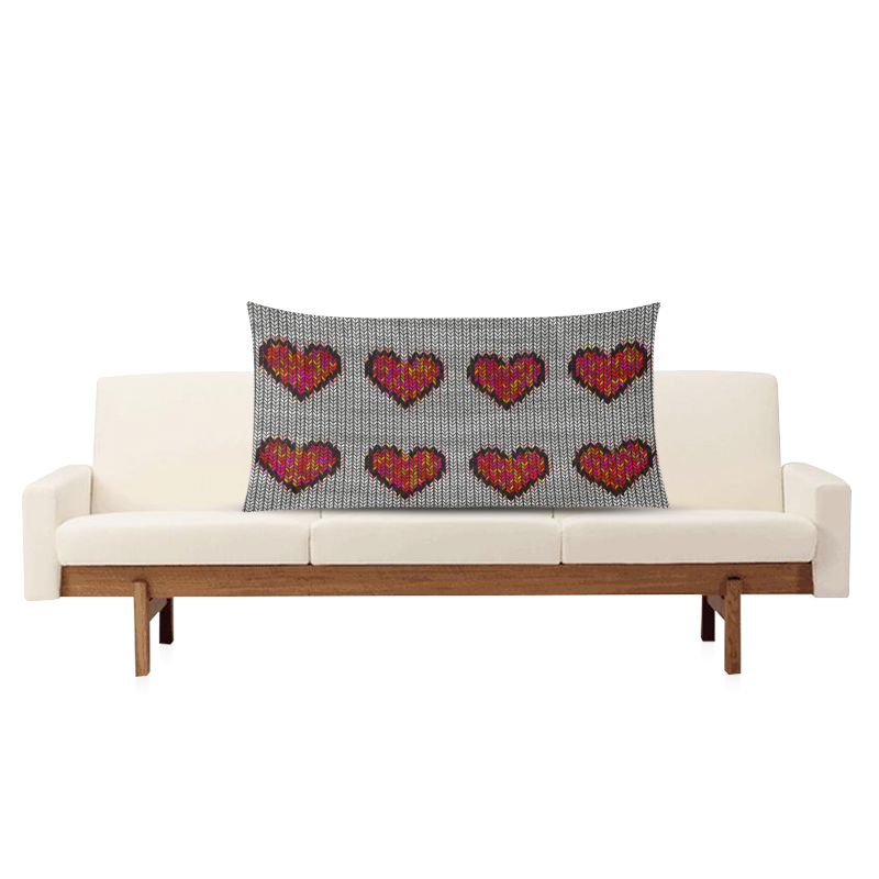heart pattern Rectangle Pillow Case 20"x36"(Twin Sides)