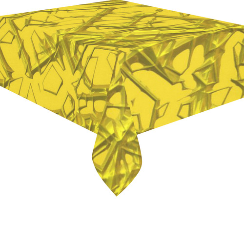 Thorny abstract,golden Cotton Linen Tablecloth 52"x 70"