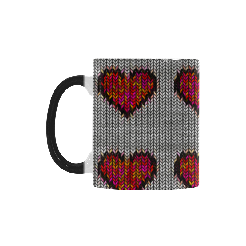 heart pattern Custom Morphing Mug