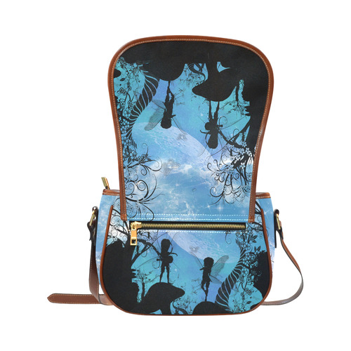 Flying fairy in the dark night Saddle Bag/Small (Model 1649) Full Customization