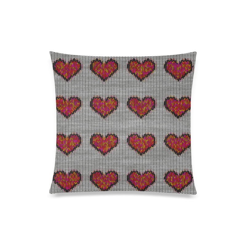 heart pattern Custom Zippered Pillow Case 20"x20"(Twin Sides)