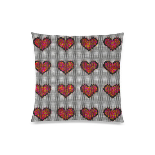 heart pattern Custom Zippered Pillow Case 20"x20"(Twin Sides)