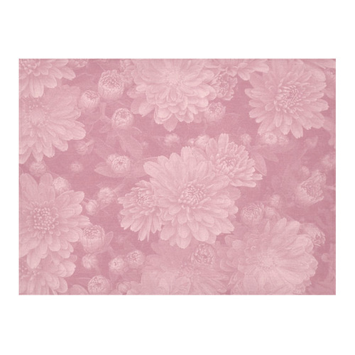 soft floral dreams B Cotton Linen Tablecloth 52"x 70"