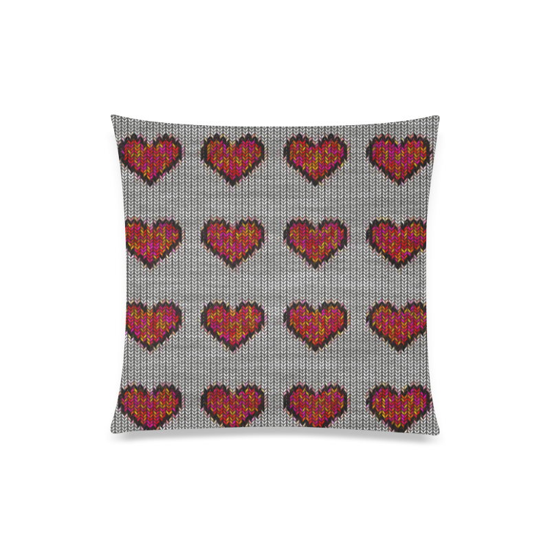 heart pattern Custom Zippered Pillow Case 20"x20"(One Side)