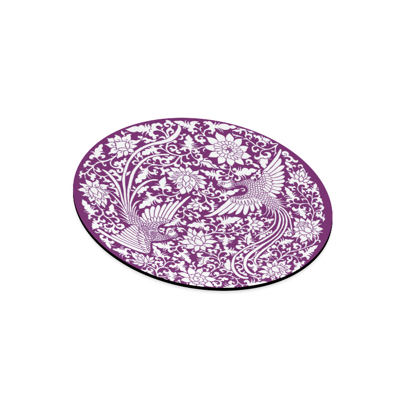 Flying Phoenixes exquisite Chinese pattern Round Mousepad