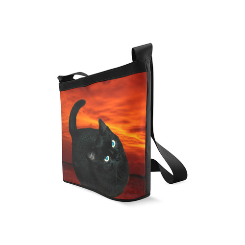 Cat and Red Sky Crossbody Bags (Model 1613)