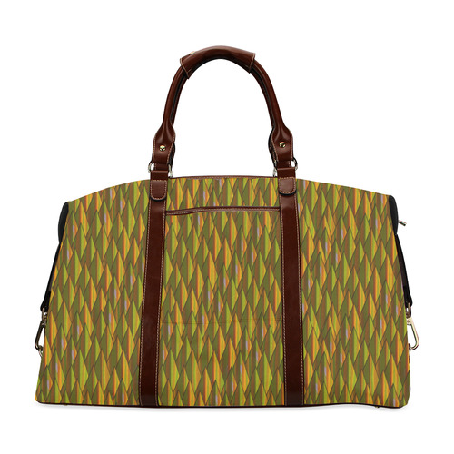 Autumn Gold and Green Triangle Peaks Classic Travel Bag (Model 1643)