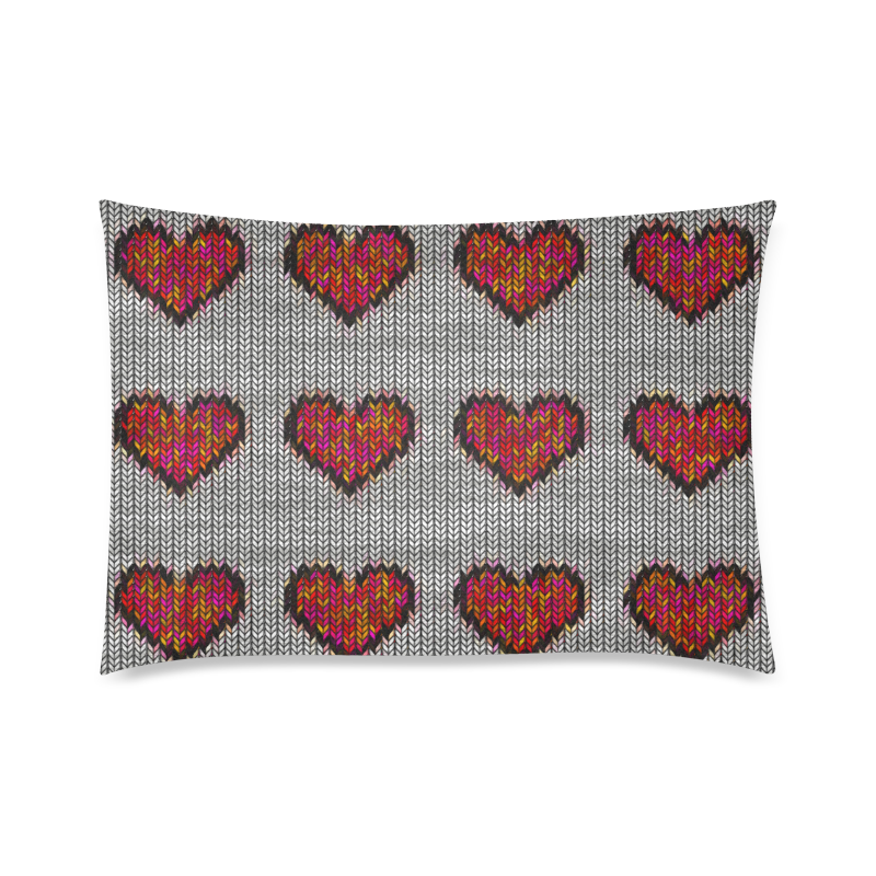 heart pattern Custom Zippered Pillow Case 20"x30"(Twin Sides)