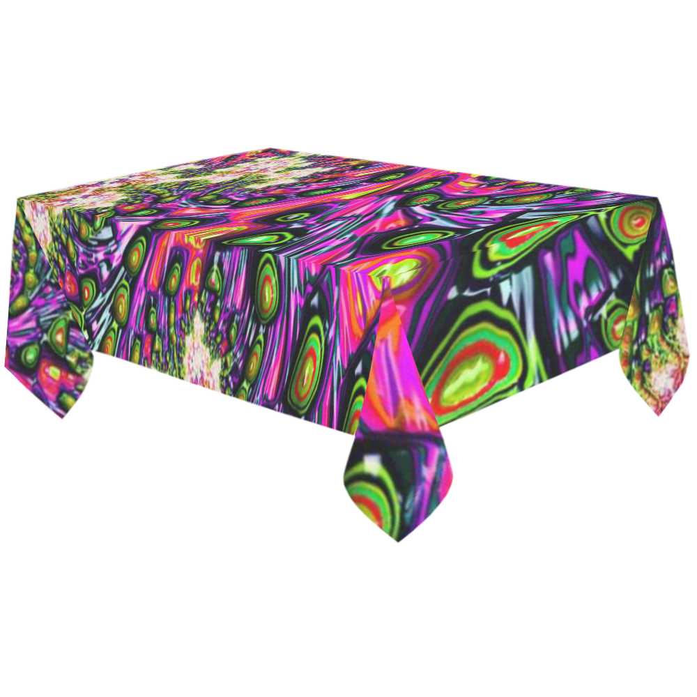 more colors in life fractal 24C Cotton Linen Tablecloth 60"x120"