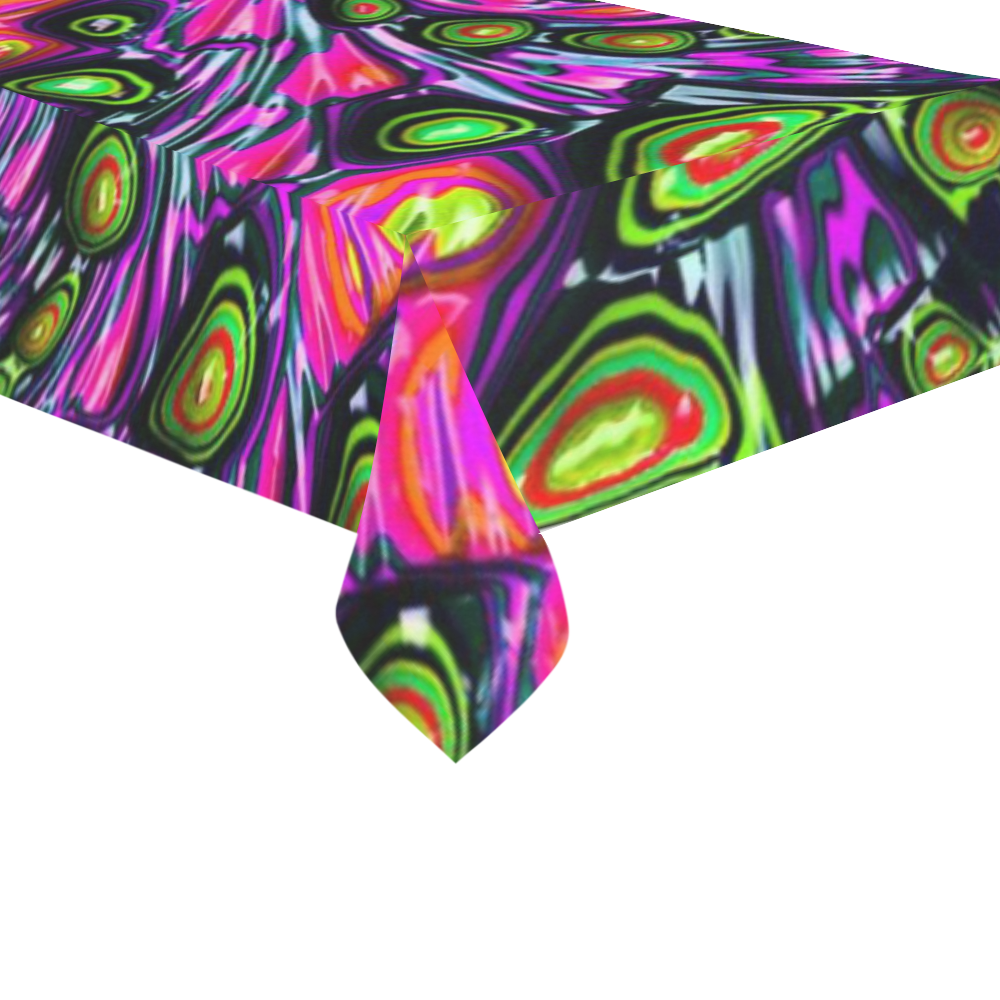 more colors in life fractal 24C Cotton Linen Tablecloth 60"x120"