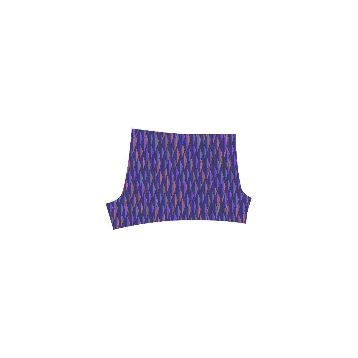Purple and Blue Triangle Peaks Briseis Skinny Shorts (Model L04)