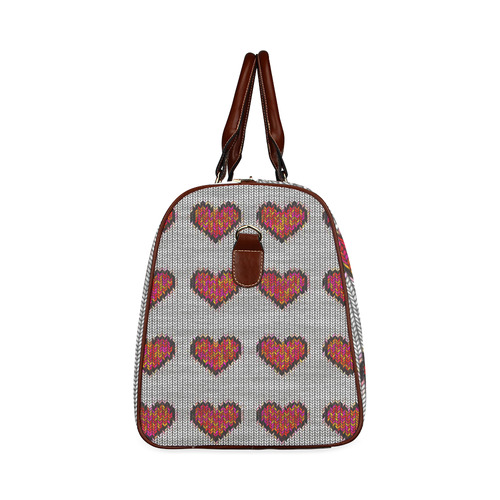 heart pattern Waterproof Travel Bag/Large (Model 1639)