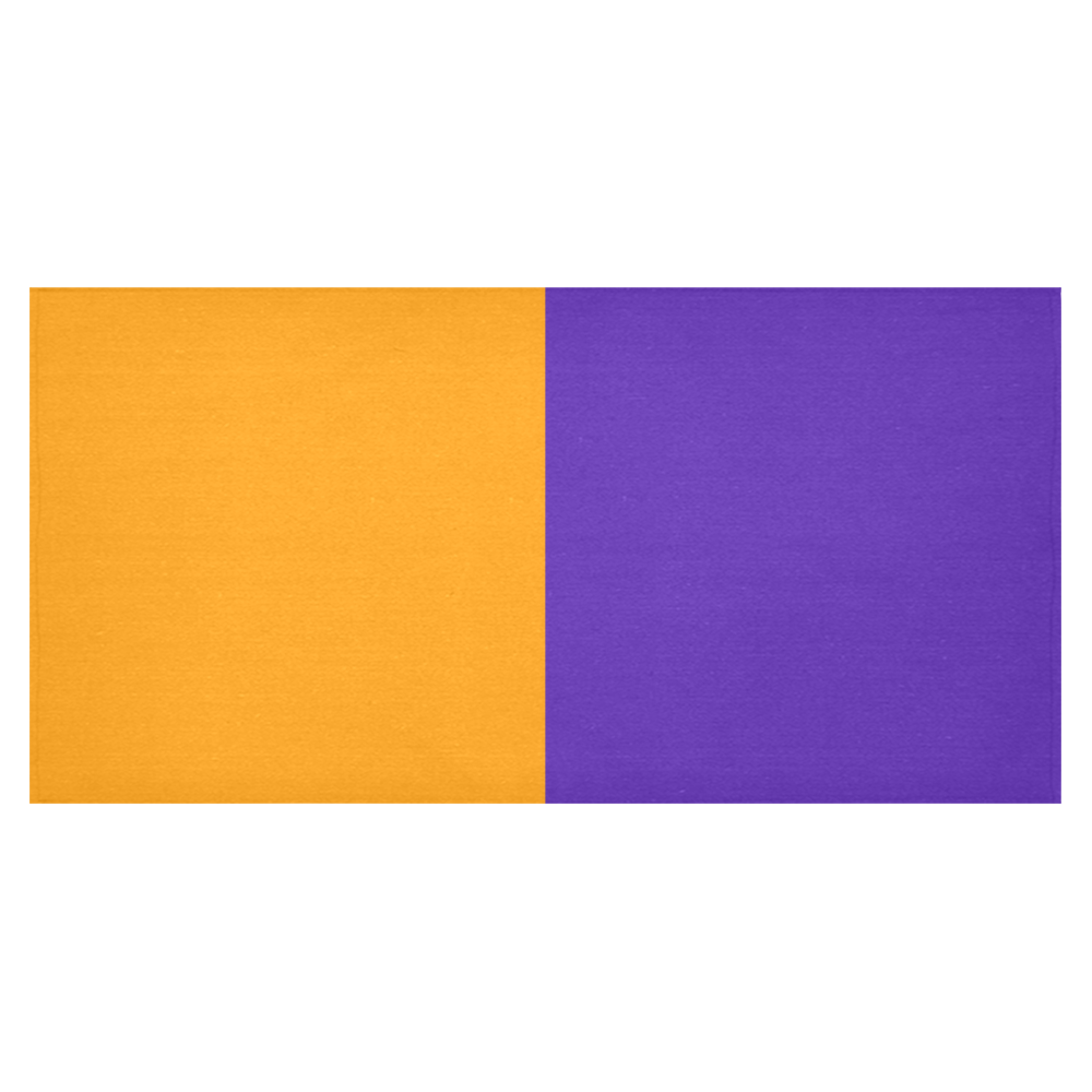 Only Two Colors: Orange - Violet Lilac Cotton Linen Tablecloth 60"x120"