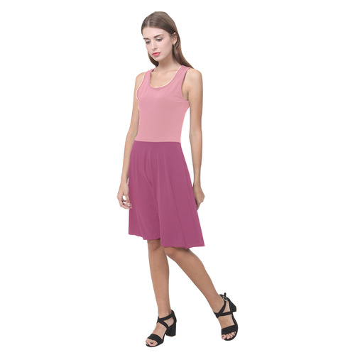 Peony and Cactus Flower Atalanta Casual Sundress(Model D04)