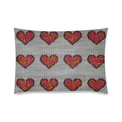 heart pattern Custom Zippered Pillow Case 20"x30" (one side)