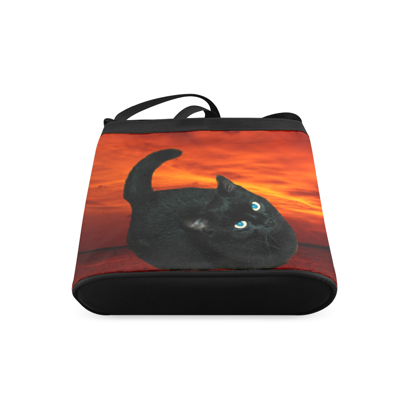 Cat and Red Sky Crossbody Bags (Model 1613)