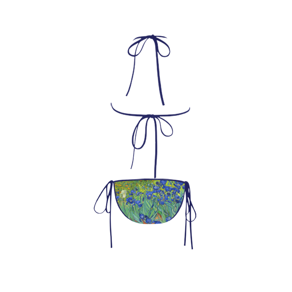 Van Gogh Irises Fine Floral Art Custom Bikini Swimsuit