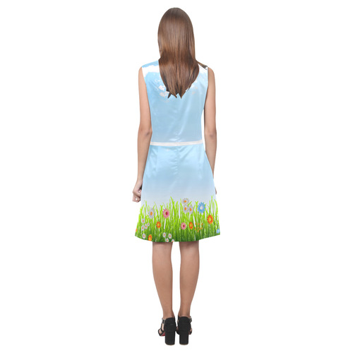 Teach Peace landscape Eos Women's Sleeveless Dress (Model D01)