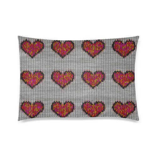 heart pattern Custom Zippered Pillow Case 20"x30"(Twin Sides)