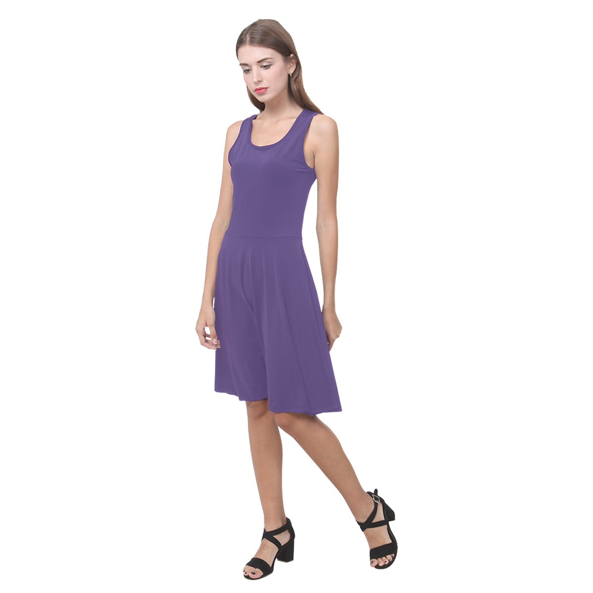 Prism Violet Atalanta Casual Sundress(Model D04)