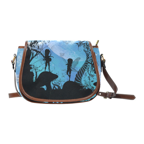 Flying fairy in the dark night Saddle Bag/Small (Model 1649) Full Customization