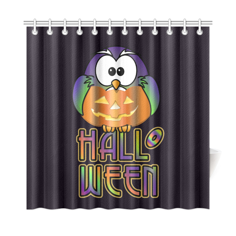 pumpkin owl Shower Curtain 72"x72"