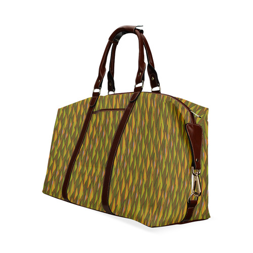Autumn Gold and Green Triangle Peaks Classic Travel Bag (Model 1643)