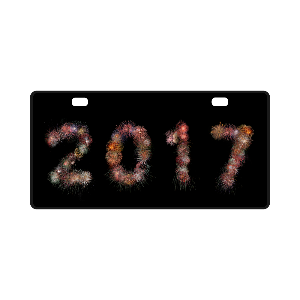 New Year Fireworks 2017 License Plate
