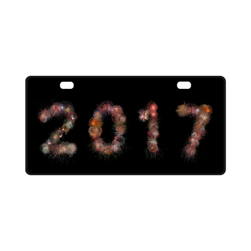 New Year Fireworks 2017 License Plate