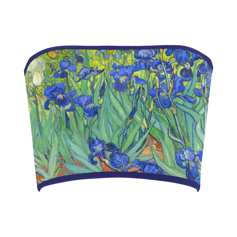 Van Gogh Irises Fine Floral Art Bandeau Top