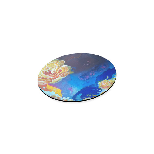 Mad Lucy's Golden Roses Round Coaster
