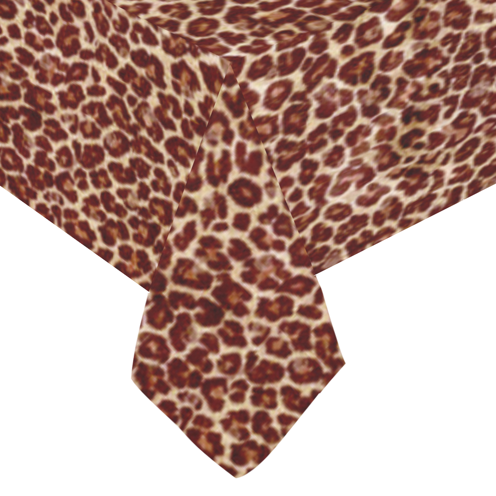 Leopard Cotton Linen Tablecloth 60"x 104"