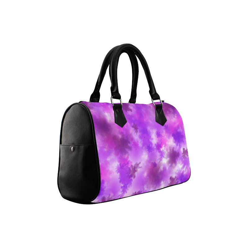 Purple and pink paint splatter pattern Boston Handbag (Model 1621)