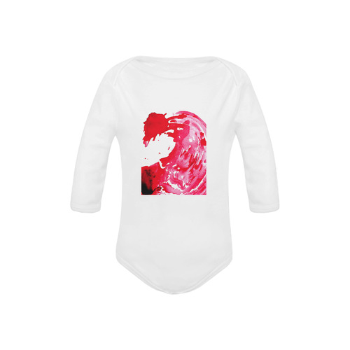Those Who Came by Fire and Blood Baby Powder Organic Long Sleeve One Piece (Model T27)