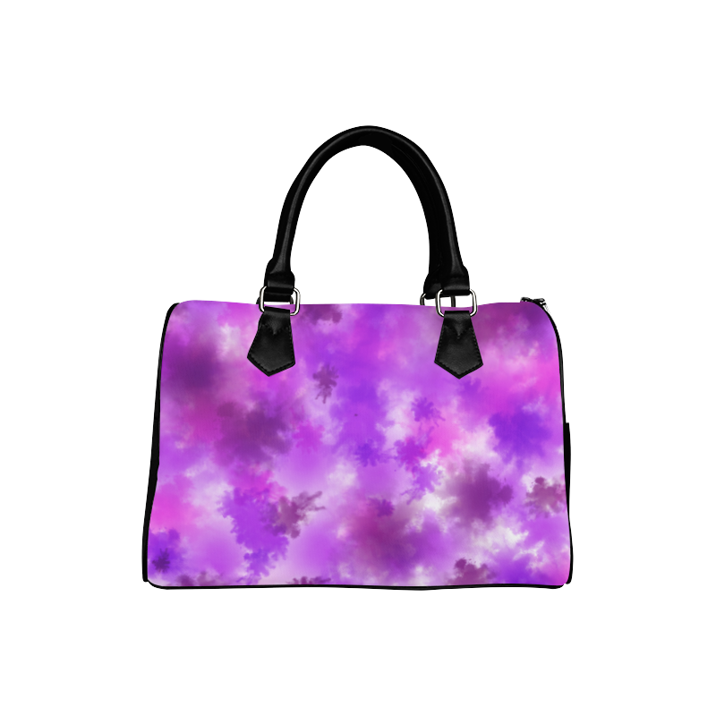 Purple and pink paint splatter pattern Boston Handbag (Model 1621)