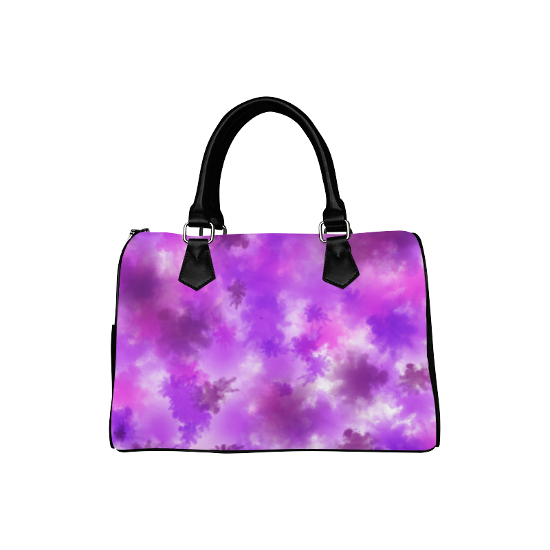 Purple and pink paint splatter pattern Boston Handbag (Model 1621)