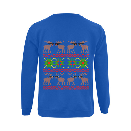 Ugly Sweater  ( Deal With It ) Gildan Crewneck Sweatshirt(NEW) (Model H01)