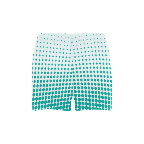 Cute Aqua Dots Pattern Briseis Skinny Shorts (Model L04)